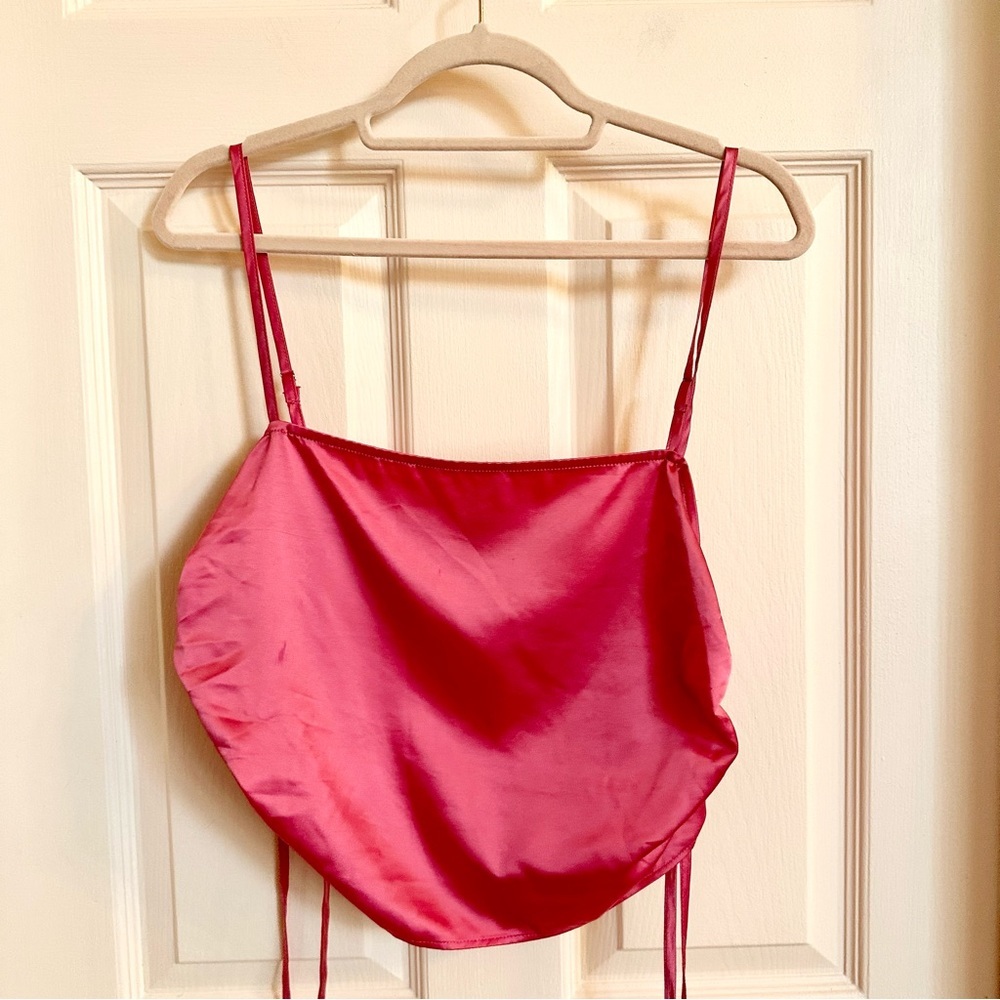 Pink aqua crop top